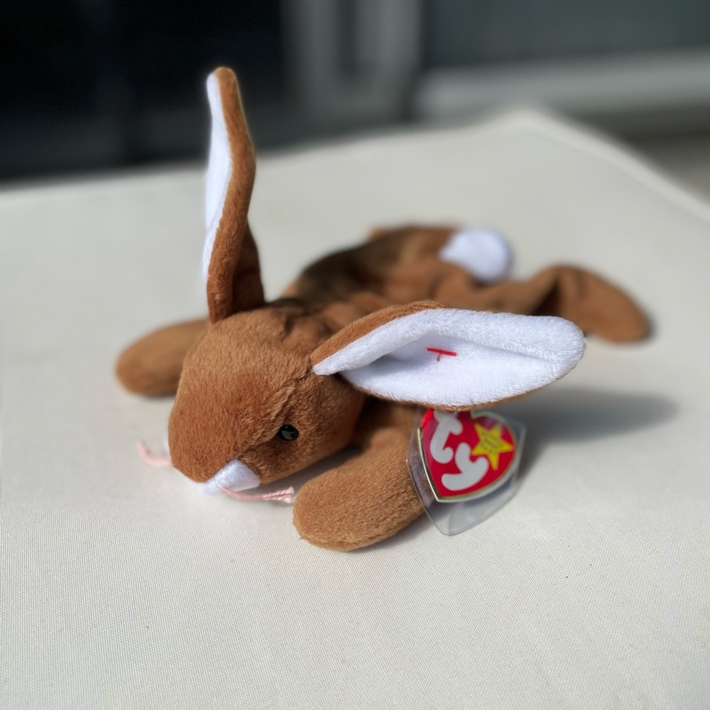 Ty Ears Beanie Baby 1995, Pvc Pellets, Mint Condition